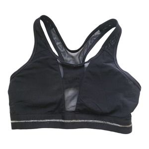 Nike Dri-Fit Women’s Sports Bra Mesh Front & Racerback Black Size Medium